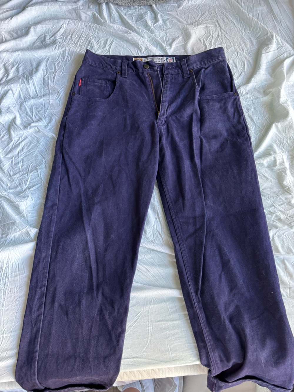 Men's Dark Navy Work Pants - Classic Straight Fit